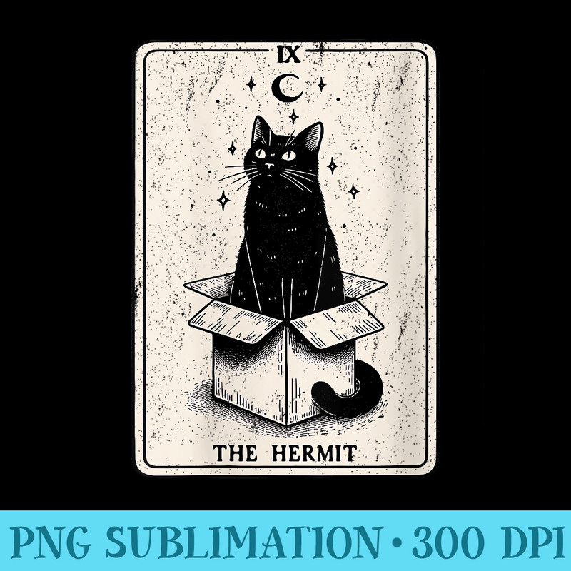 Womens The Hermit Tarot Card Cat Lover Funny Cat - Fashionable Shirt Design - Bold & Eye-catching