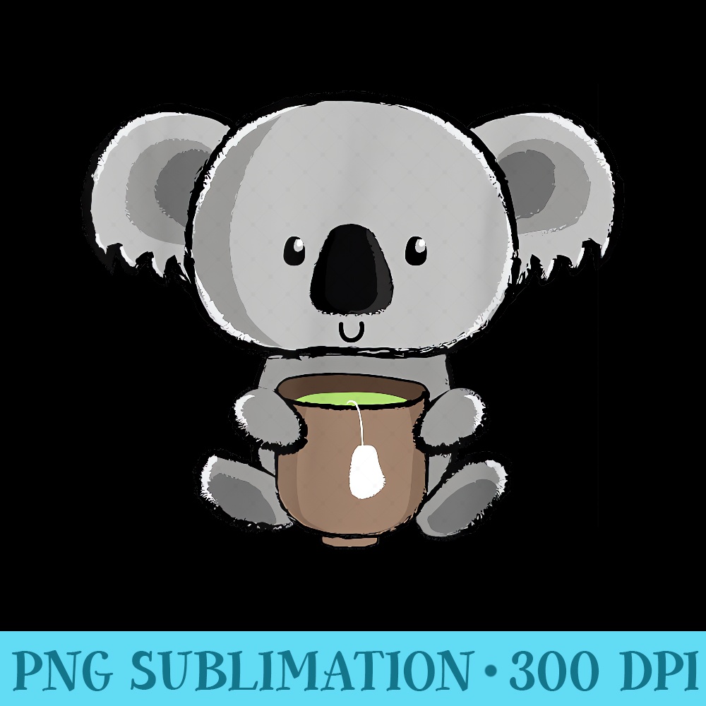My Jokes Are Koala Tea Funny Pun Koala Bear Tea Mug Koalas - Blank Shirt Template PNG - Spice Up Your Sublimation Projects