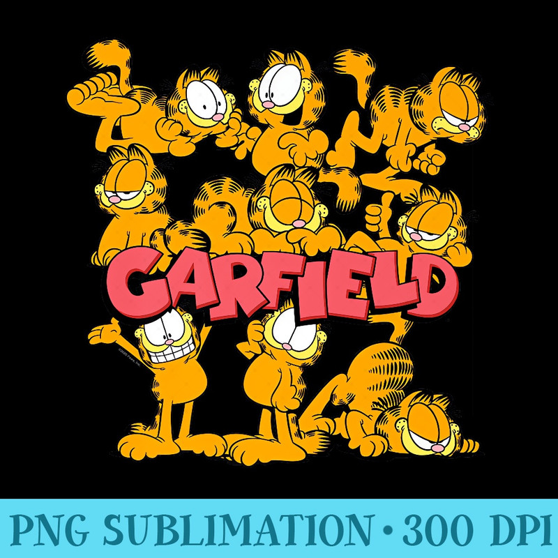 Garfield Multiple Poses Premium - High Resolution PNG Download - Eco Friendly And Sustainable Digital Products