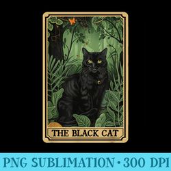the black cat adorable cats tarot card cute animal pet - png download illustration