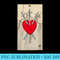 Three of Swords Vintage Tarot Card Heart - High Quality PNG Download - High Resolution And Print-Ready Designs