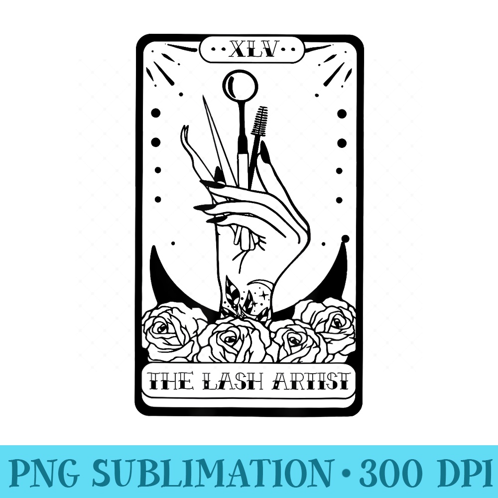 Tarot Card Aesthetic Lash Tech Lash Boss The Lash Artist - PNG Download - Stunning Sublimation Graphics