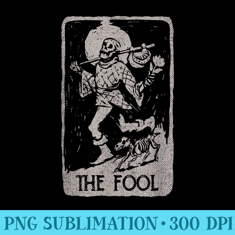 Tarot Card Outfit Jester Satanic Occult The Fool - Sublimation printables PNG download - Lifetime Access To Purchased Files