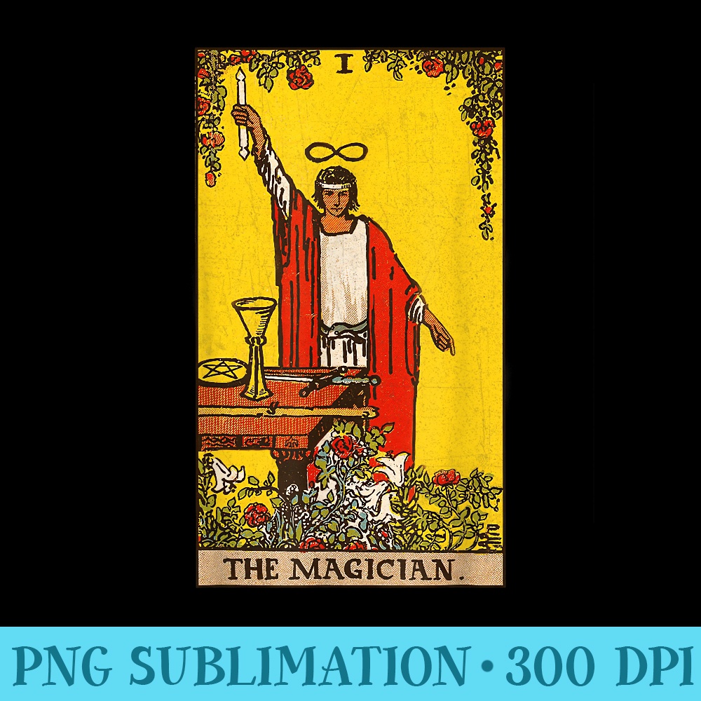 The Magician Tarot Card Number - PNG Design Files - Stunning Sublimation Graphics