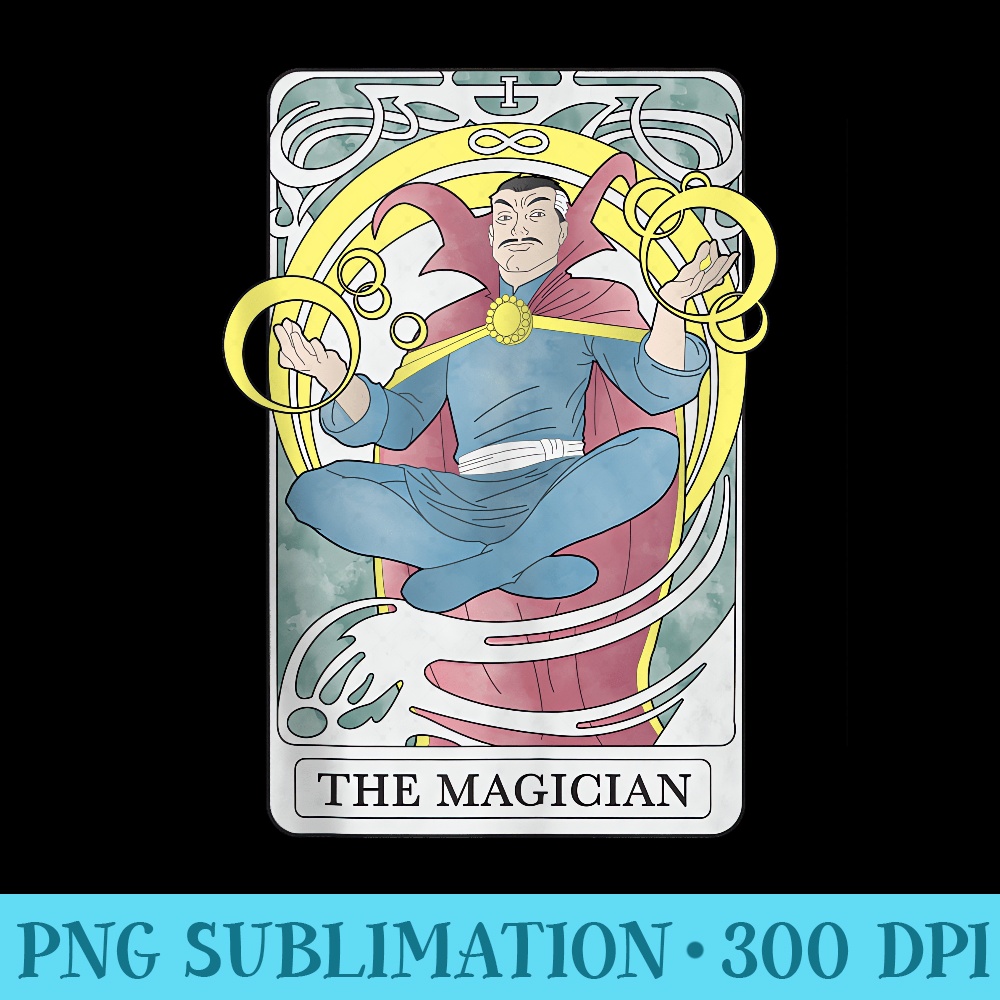 Marvel Doctor Strange The Magician Vintage Tarot Card - PNG Graphics Download - Create with Confidence