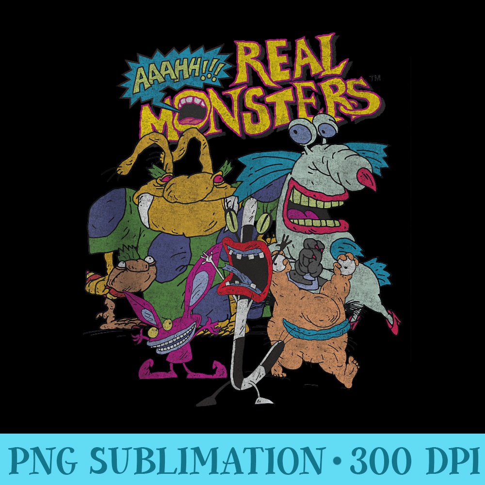 Aaahh Real Monsters All Characters - Shirt Print PNG - Premium Quality PNG Artwork