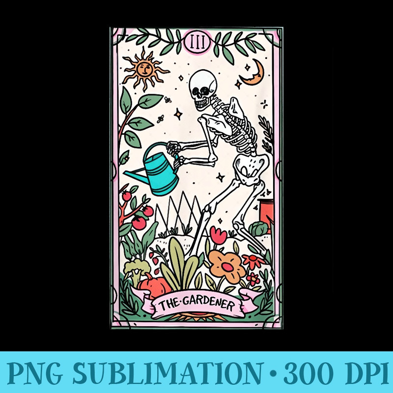 The Gardener Tarot Card Gardening Planting Lover Plant Lady - Download PNG Files - High Resolution And Print-Ready Designs