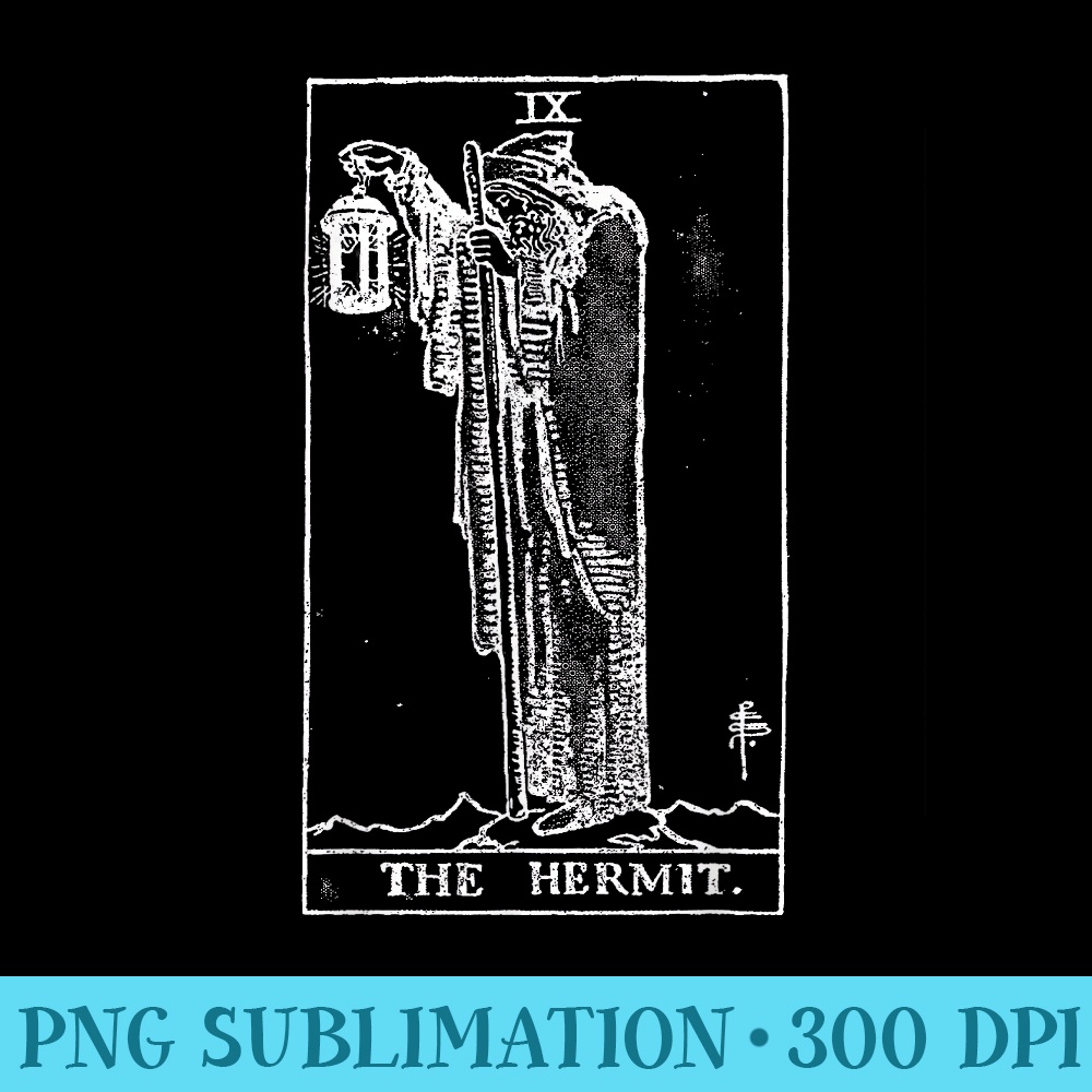 The Hermit Tarot Card - Digital PNG Downloads - Unleash Your Creativity