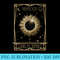 Solar Eclipse 2024 Total Eclipse Astronomy Tarot Card - Shirt Clipart Free PNG - Eco Friendly And Sustainable Digital Products