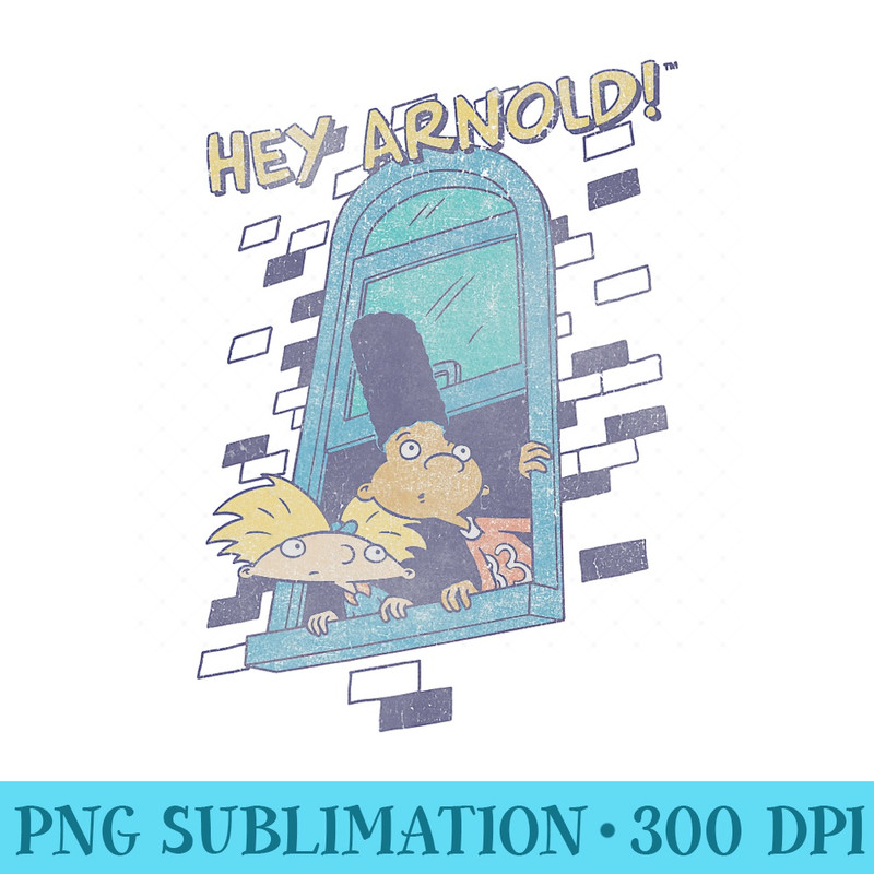 90s Hey Arnold On The Lookout Premium - High Quality PNG Files - Vibrant and Eye-Catching Typography