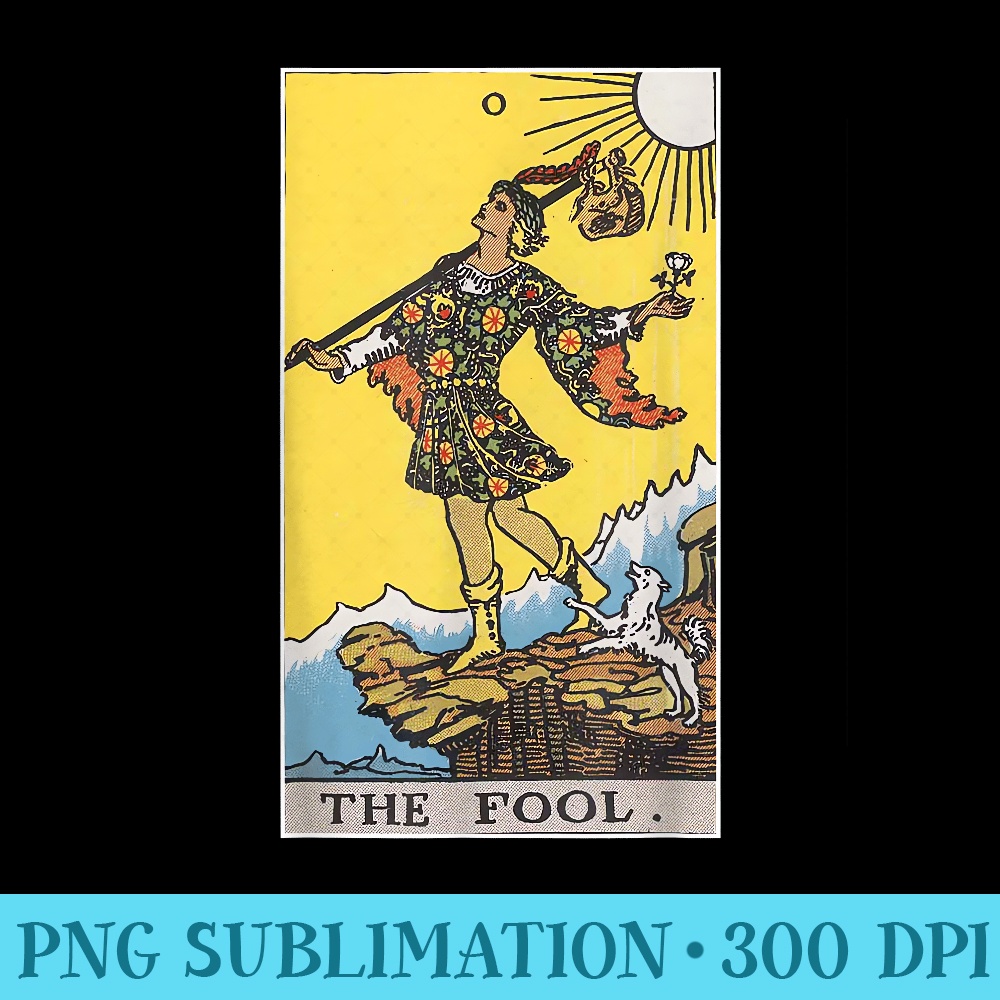 Vintage Tarot Card 0 The Fool - PNG Graphics Download - High Resolution And Print-Ready Designs