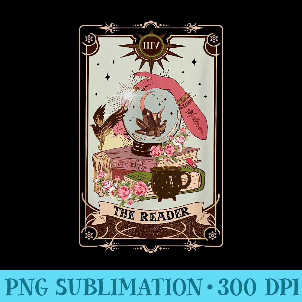 The Reader Tarot Card Witch Vibes Reading Bookworm Bookish - Transparent PNG download - Premium Quality PNG Artwork