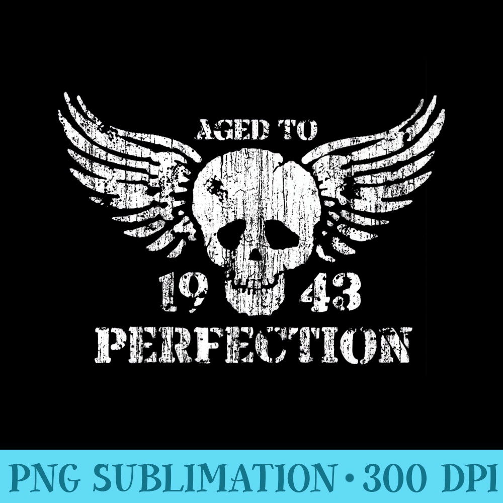 Vintage Made In 1943 T 75th Birthday - Transparent Shirt Design - Perfect for Sublimation Mastery