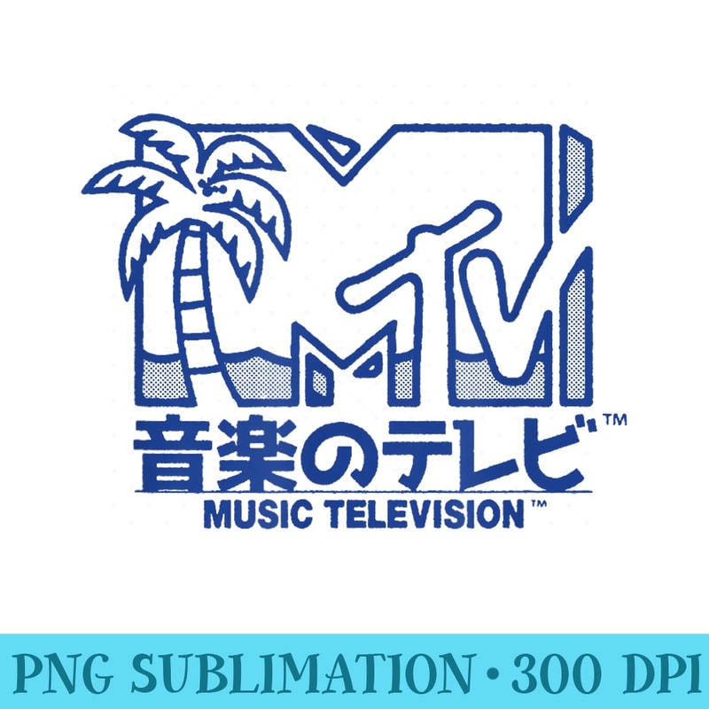 MTV Music Television Kanji Pop MTV Logo - Sublimation clipart PNG - Revolutionize Your Designs