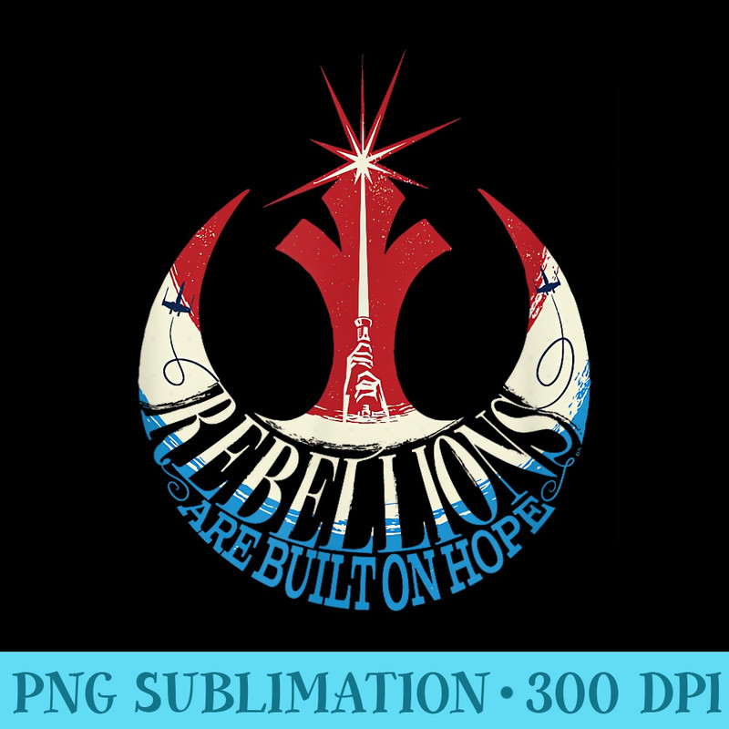 Star Wars Rebel Alliance Rebellions are Built on Hope USA - Shirt Graphic Resources - High Resolution And Print-Ready Designs
