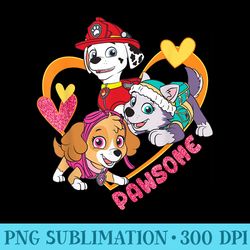 paw patrol pawsome t - shirt artwork png