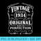 Vintage Made In 1934 T 84th Birthday - Sublimation PNG Designs - Instantly Transform Your Sublimation Projects