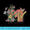 MTV Spring Botanical Flower Logo - PNG Picture Download - Unique And Exclusive Designs