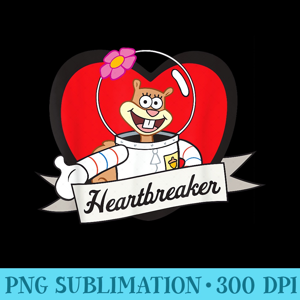 SpongeBob SquarePants Sandy Heartbreaker - PNG Graphics Download - Limited Edition And Exclusive Designs