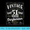 Vintage 51st Est 1967 Aged To Perfection, Distressed - Shirt Template Transparent - Quick And Seamless Download Process