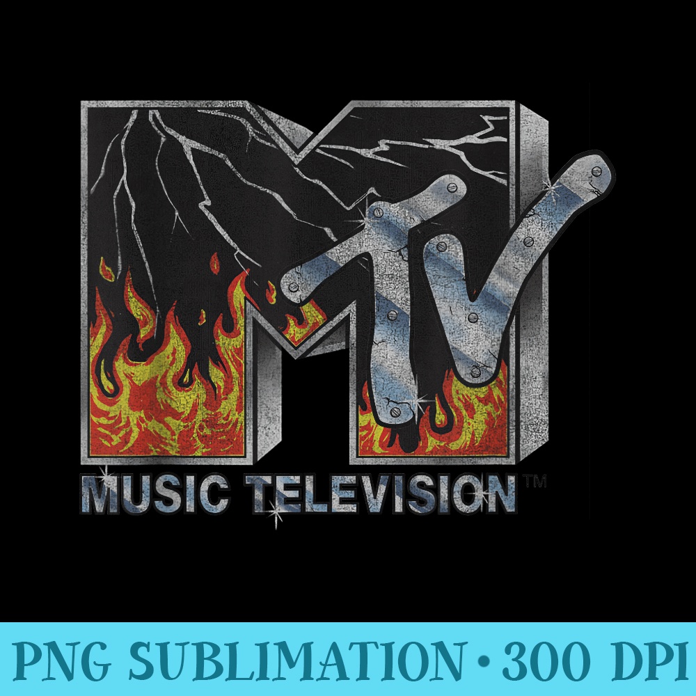 Classic MTV Metal And Fire - Shirt Artwork Download - Easy-To-Print And User-Friendly Designs