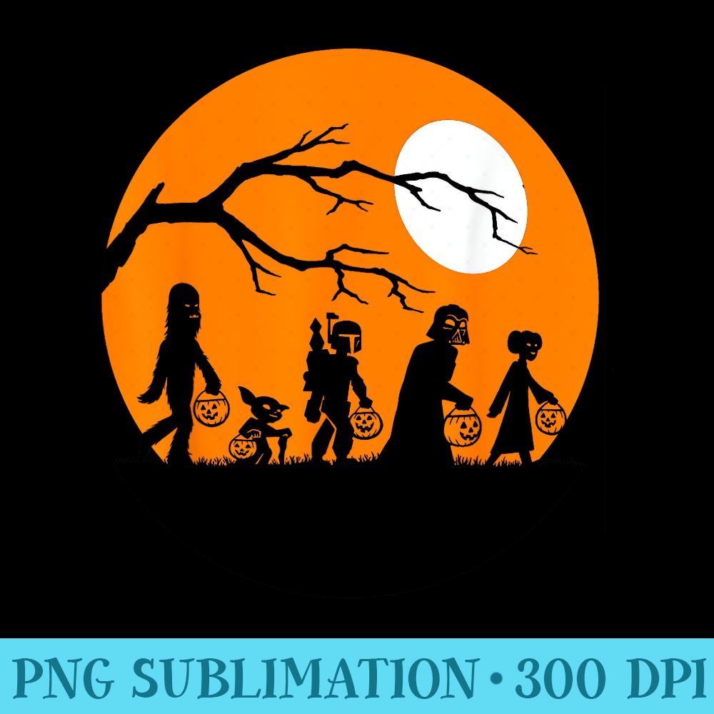 Star Wars Trick Or Treat Halloween Silhouette - PNG File Download - Boost Your Success with this Inspirational PNG Download