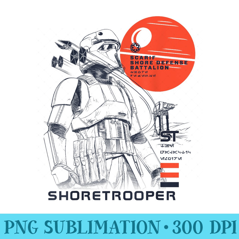 Star Wars Rogue One Shoretrooper Death Star T - Shirt Drawing PNG - Unlock Vibrant Sublimation Designs