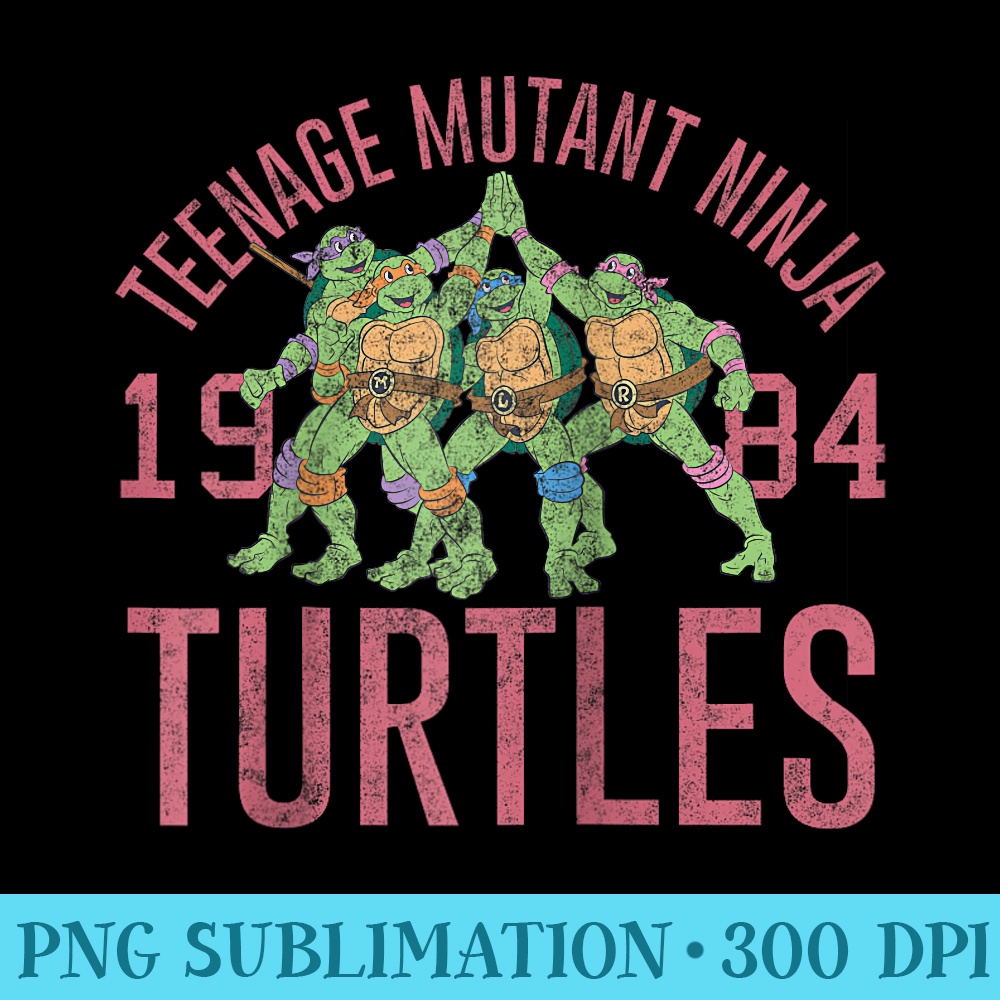 Nickelodeon nage Mutant Ninja Turtles 1984 Raglan Baseball - PNG File Download - Stunning Sublimation Graphics