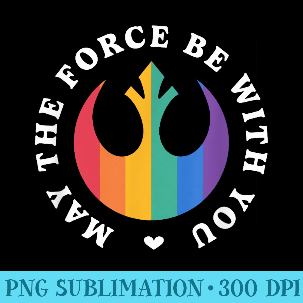 Star Wars Pride Jedi Rainbow May The Force Be With You Logo - Sublimation printables PNG download - Limited Edition And Exclusive Designs