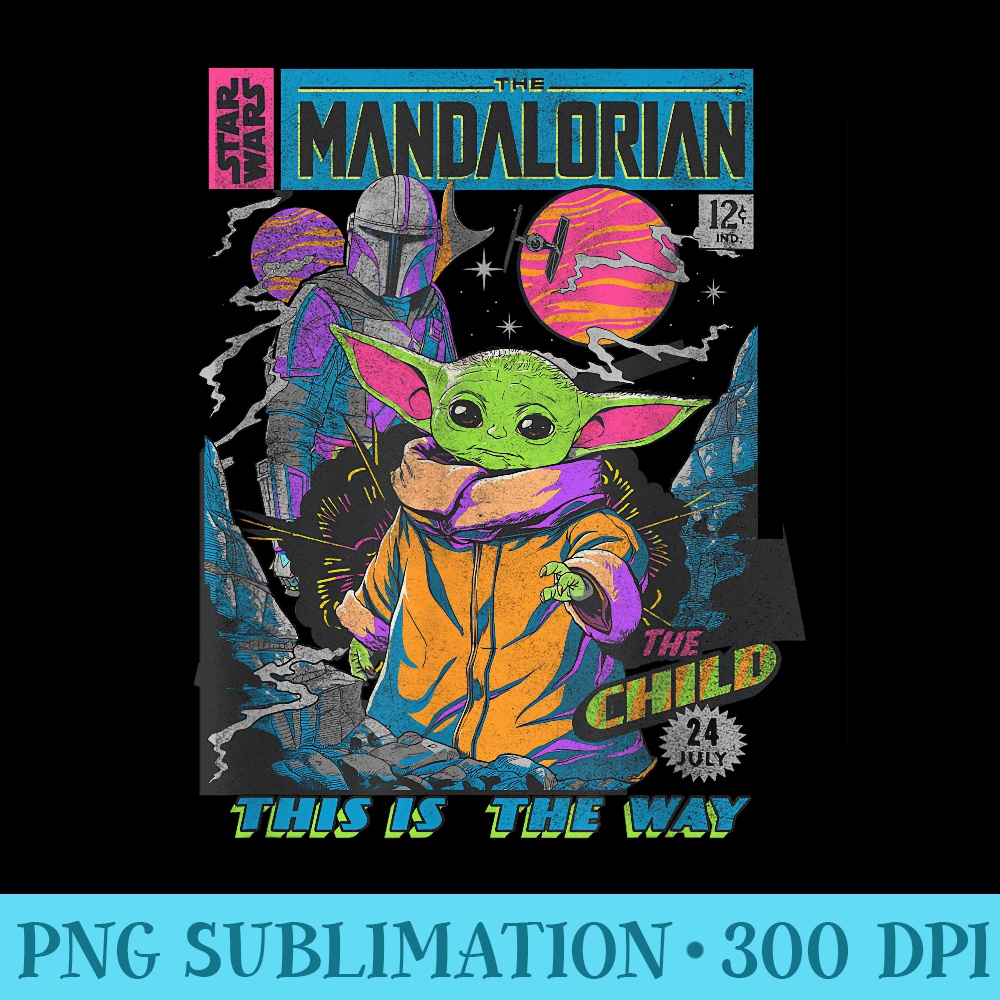 Star Wars The Mandalorian The Child Comic Book - PNG Download Source - Stunning Sublimation Graphics