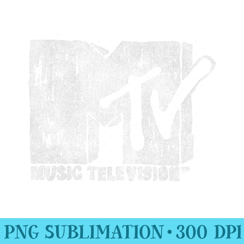Distressed MTV Logo T - PNG Design Files - Instantly Transform Your Sublimation Projects