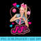 Nickelodeon JoJo Siwa Multi Heart Girls T - Digital PNG Artwork - Eco Friendly And Sustainable Digital Products