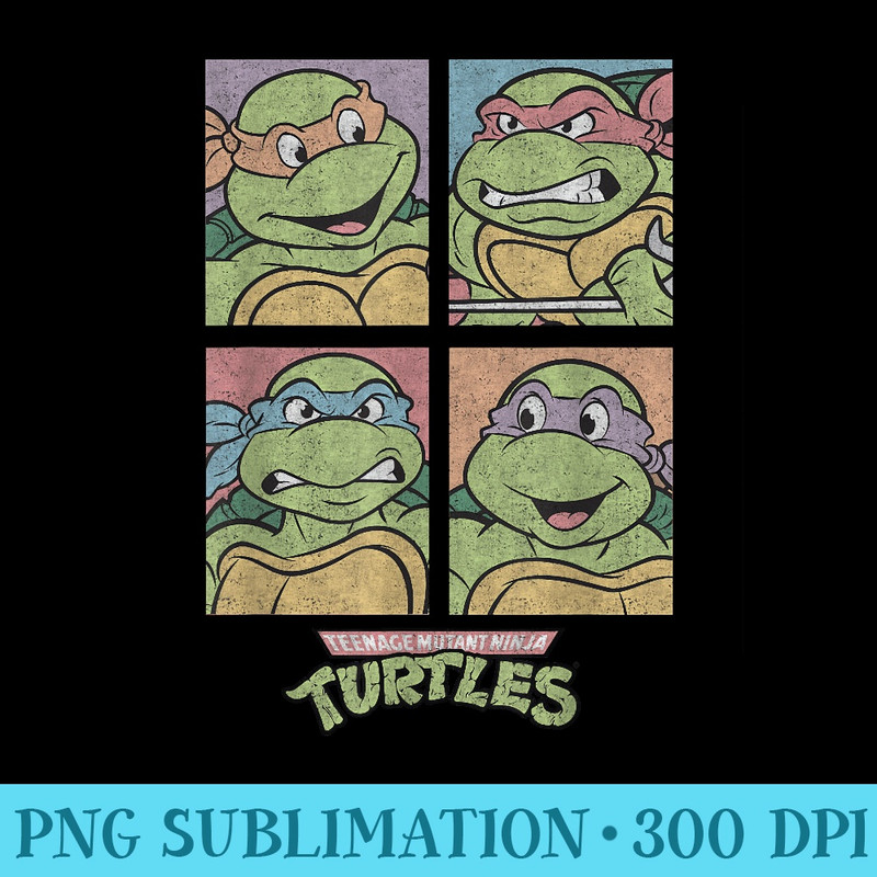 TMNT Colored Box Grid T - PNG Download Library - Trendsetting And Modern Collections