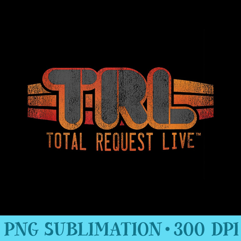 MTV TRL Bubble Logo Stripes - Digital PNG Artwork - Perfect for Sublimation Art