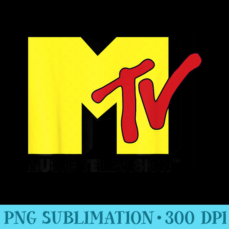 MTV Bright Yellow M Red TV Logo Graphic T - Transparent PNG Download - High Resolution And Print-Ready Designs