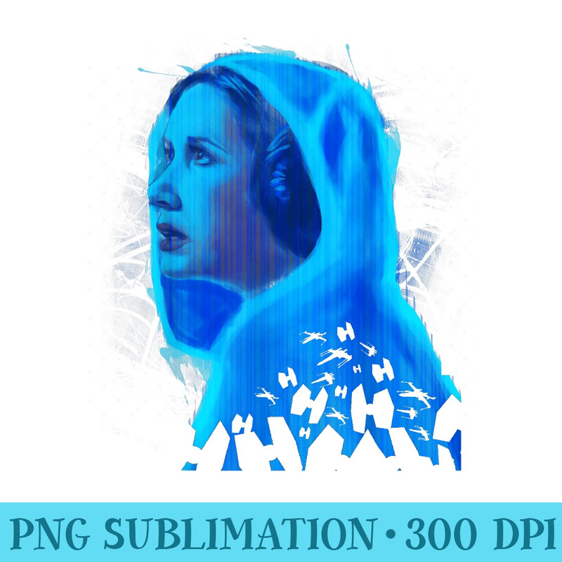 Star Wars Princess Leia Hologram Profile Graphic T - Digital PNG Downloads - Revolutionize Your Designs