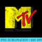 MTV Yellow Red Logo Music Television Graphic T - Sublimation PNG download - Unique And Exclusive Designs