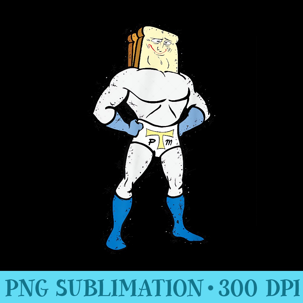 Nickelodeon Ren And Stimpy Powdered Toast Man Graphic - Shirt Print PNG - Stunning Sublimation Graphics