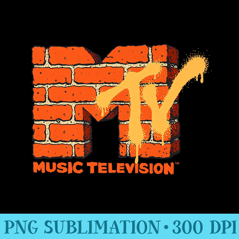MTV Yellow And Orange Brick Premium - PNG Sublimation - Perfect for Personalization