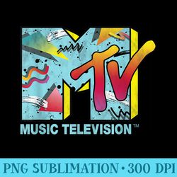 classic mtv logo 80s style t s - sublimation png download