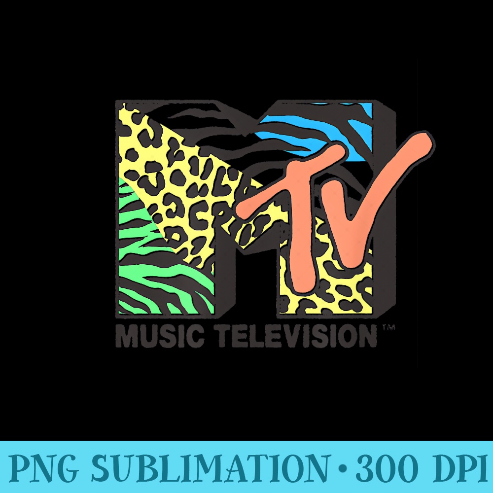 MTV Music Television Neon Animal Prints MTV Logo - Transparent PNG File Download - Defying the Norms
