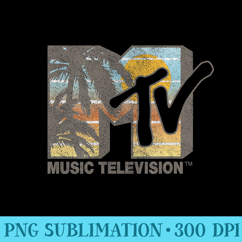 MTV Sunset Palm Tree MTV Logo - PNG Download Icon - High Resolution And Print-Ready Designs