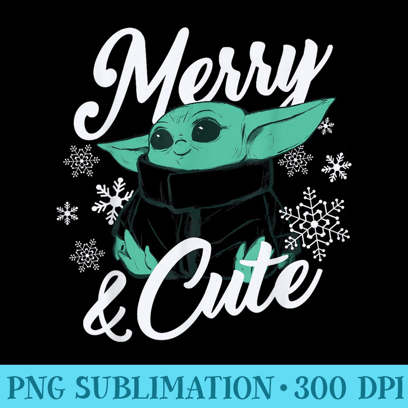 Star Wars The Mandalorian Christmas The Child Merry Cute - Sublimation PNG download - Stunning Sublimation Graphics