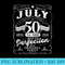 Awesome July 50th Birthday, Born in 1969, Aged to Perfection Raglan Baseball - Digital PNG Artwork - Instantly Transform Your Sublimation Projects