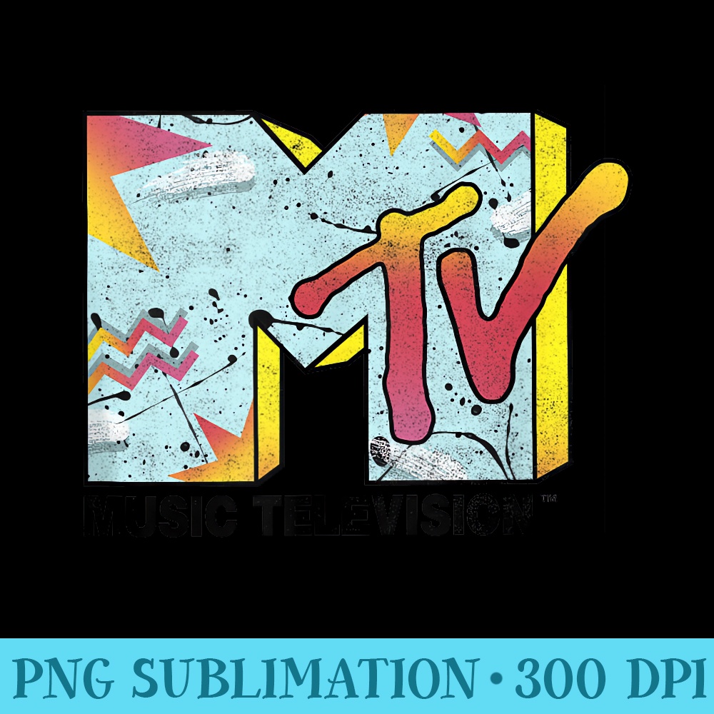 MTV Retro Logo - PNG Download Template - Stunning Sublimation Graphics