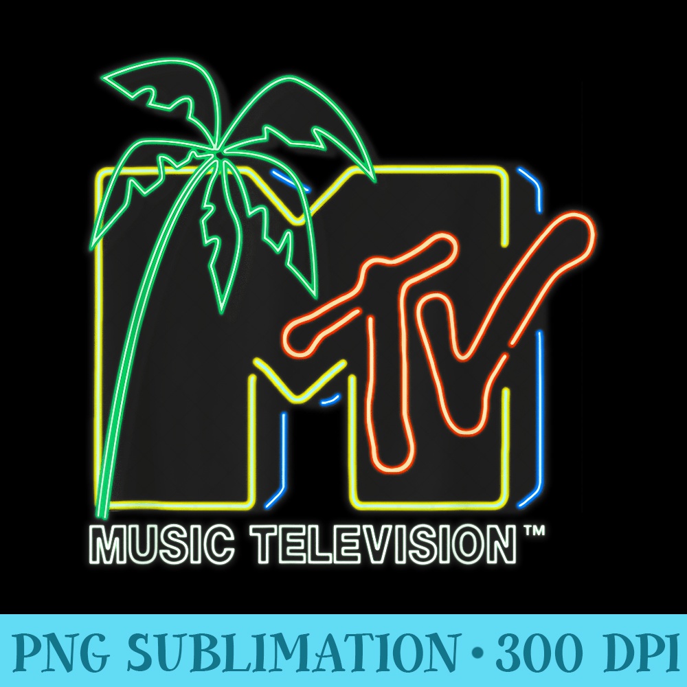 MTV Neon Light Logo - PNG Download Website - Instant Access To Downloadable Files