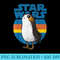 Star Wars Last Jedi Porg Retro Stripes Logo Graphic T - PNG Download Transparent Background - Limited Edition And Exclusive Designs