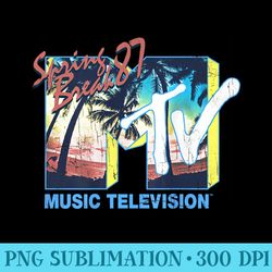 mtv logo spring break graphic t - high resolution png download