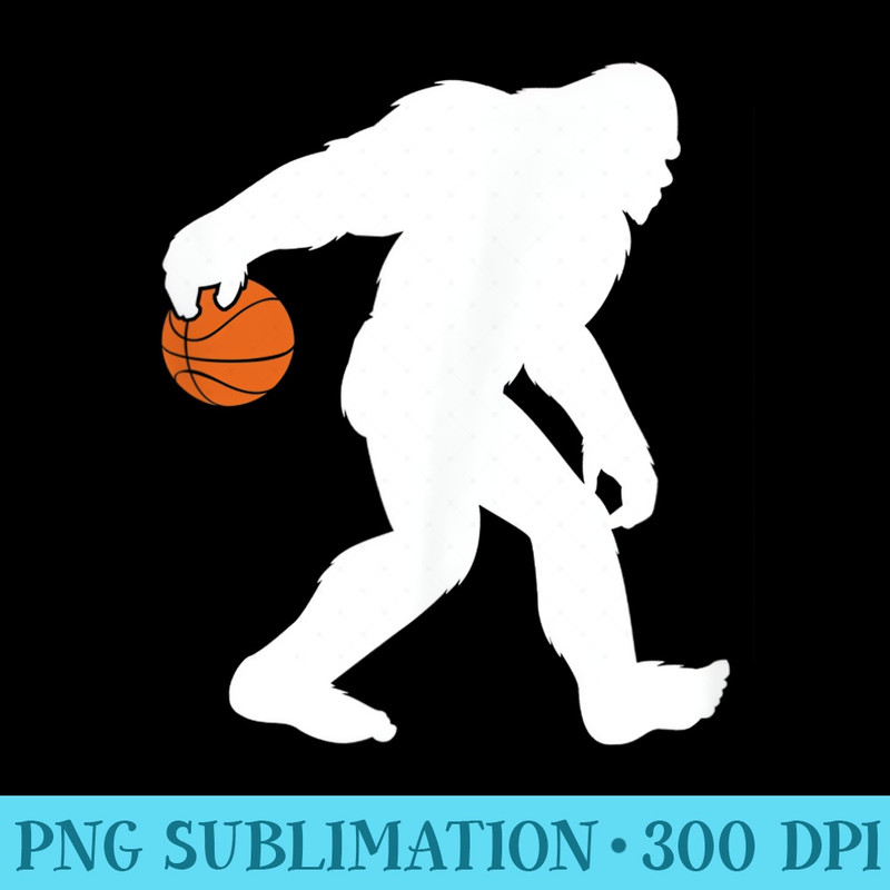 Bigfoot Basketball - PNG Download Template - Instant Access To Downloadable Files