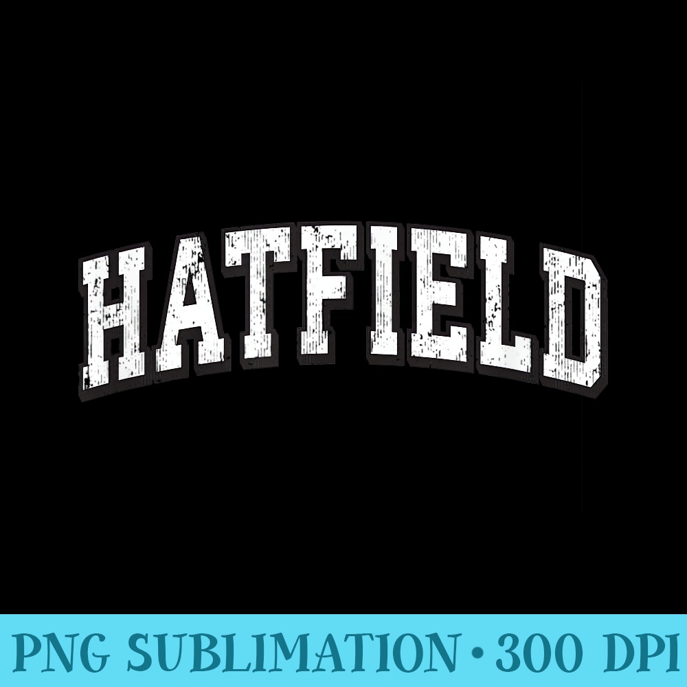 Hatfield Massachusetts Vintage Athletic Sports BW Print - High Quality PNG Files - Trendsetting And Modern Collections
